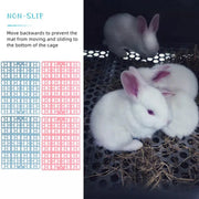 2pcs Rabbit Foot Mat Large Plastic Cage Mat for Guinea Pig Pet Cage Accessories - White V528-FOOT-PAD-WHITE-2PCS-904400