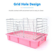 2pcs Rabbit Foot Mat Large Plastic Cage Mat for Guinea Pig Pet Cage Accessories - White V528-FOOT-PAD-WHITE-2PCS-904400