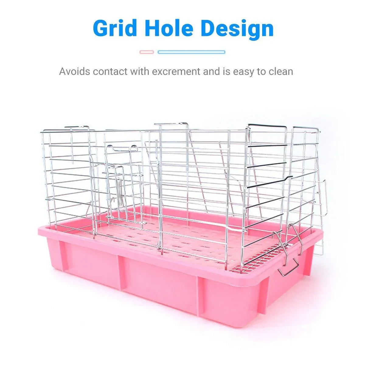 2pcs Rabbit Foot Mat Large Plastic Cage Mat for Guinea Pig Pet Cage Accessories - White V528-FOOT-PAD-WHITE-2PCS-904400