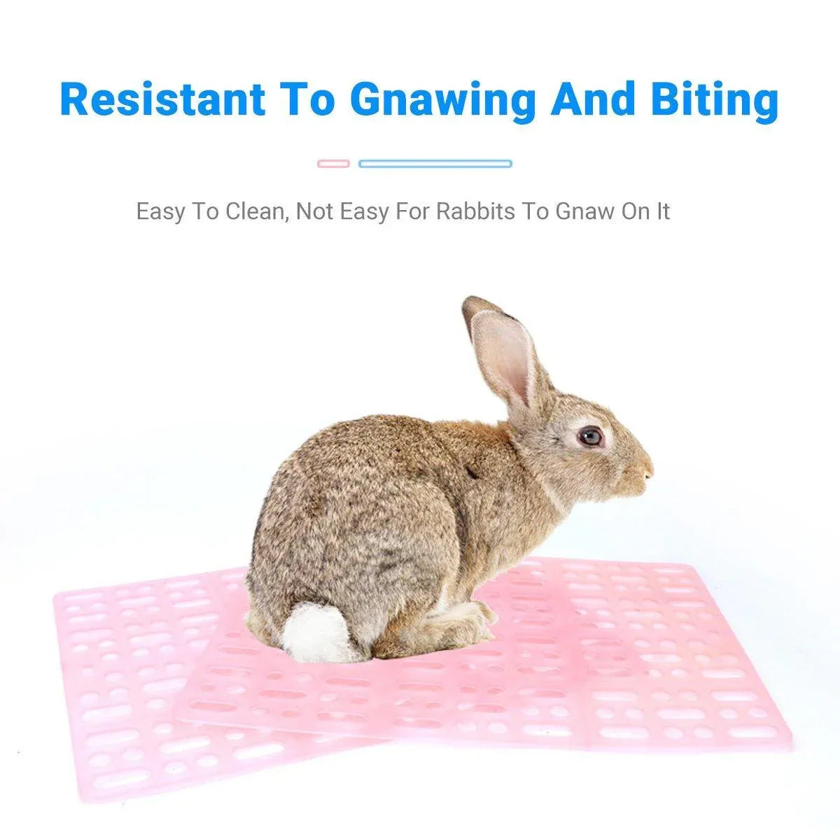 2pcs Rabbit Foot Mat Large Plastic Cage Mat for Guinea Pig Pet Cage Accessories - White V528-FOOT-PAD-WHITE-2PCS-904400