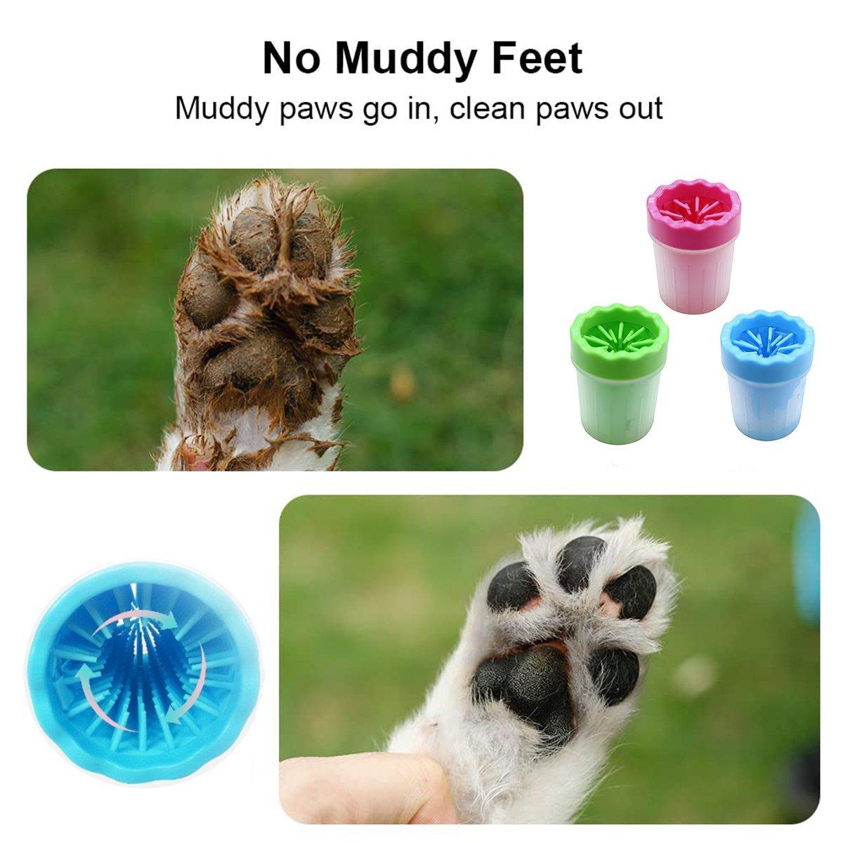 Dog Paw Cleaner Pet cat Foot Washer Cup Feet Clean Brush Cleaning Paws Wash Tool - Green V528-FOOT-SOAKING-CUP-GREEN-591639
