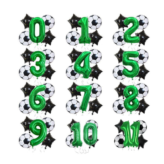 32 Inch Green Soccer Balloons 5 Pieces Set World Cup Birthday Party Decoration - 1 V528-FOOTBALL-BALLOON-1-478010