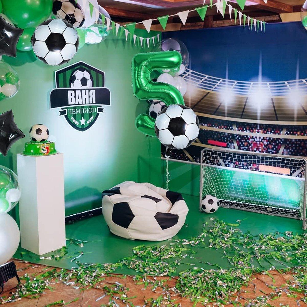 32 Inch Green Soccer Balloons 5 Pieces Set World Cup Birthday Party Decoration - 9 V528-FOOTBALL-BALLOON-9-182210