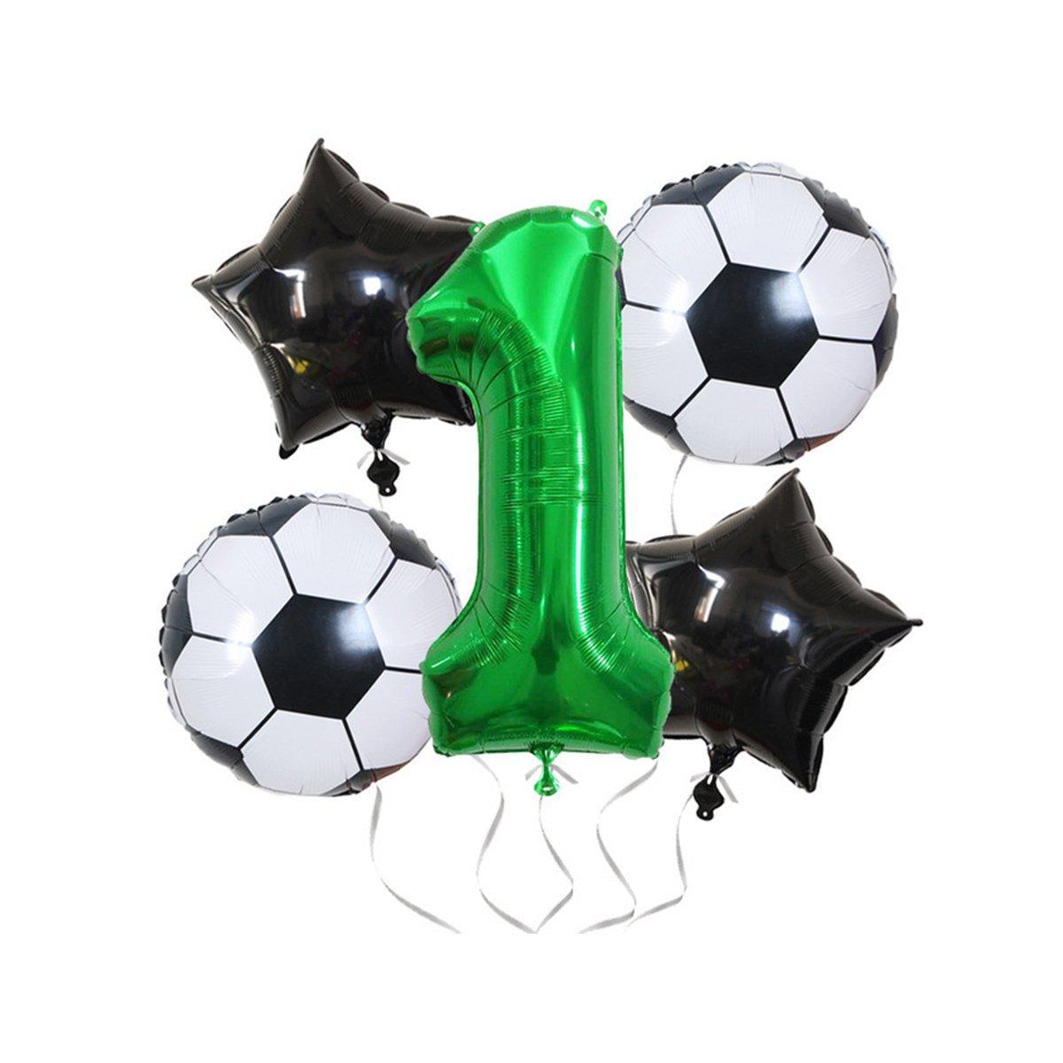 32 Inch Green Soccer Balloons 5 Pieces Set World Cup Birthday Party Decoration - 9 V528-FOOTBALL-BALLOON-9-182210