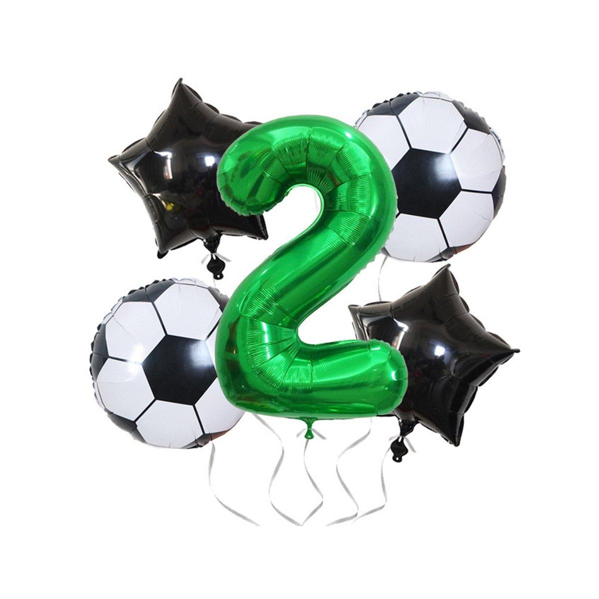 32 Inch Green Soccer Balloons 5 Pieces Set World Cup Birthday Party Decoration - 9 V528-FOOTBALL-BALLOON-9-182210