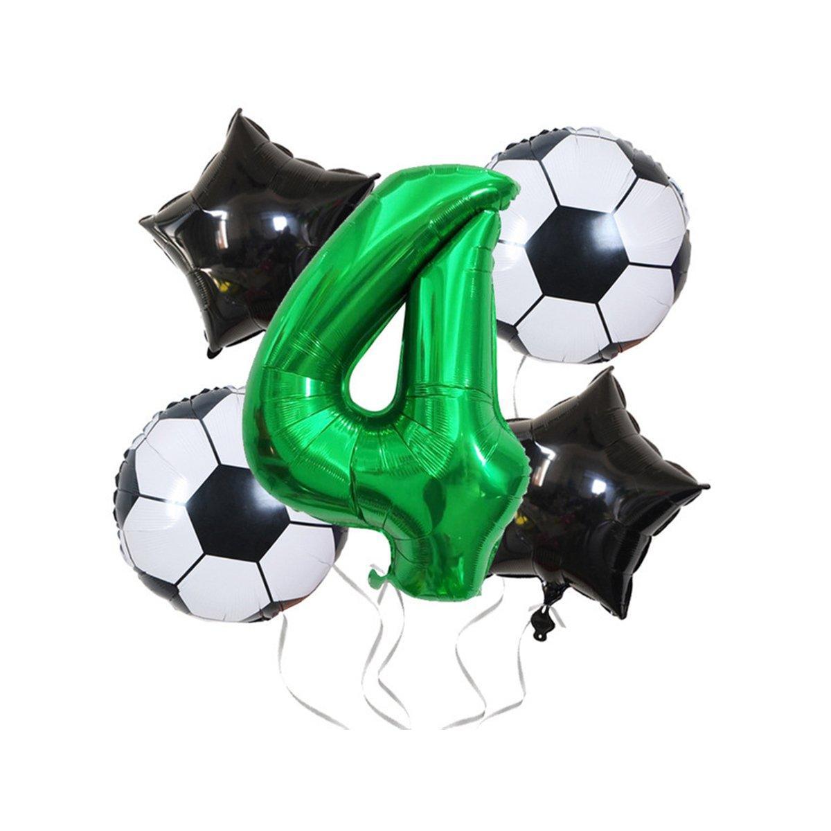 32 Inch Green Soccer Balloons 5 Pieces Set World Cup Birthday Party Decoration - 9 V528-FOOTBALL-BALLOON-9-182210