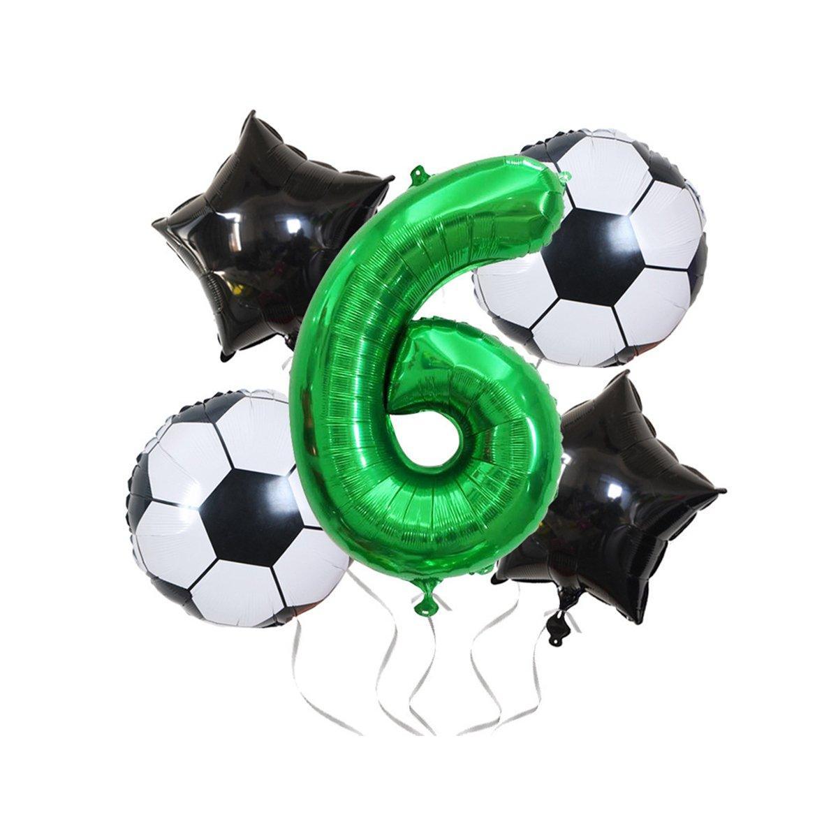32 Inch Green Soccer Balloons 5 Pieces Set World Cup Birthday Party Decoration - 9 V528-FOOTBALL-BALLOON-9-182210