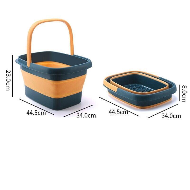 Folding Foot Spa Pedicure Bath Massage Tub Bucket Feet Basin Therapy Luxury - Green V528-FOOTBATH-GREEN-52413