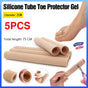 5Pcs Silicone Tube Toe Gel Protector Corn Relief Foot Pain Soft Cushion Pad Cap V528-FOOTPAIN-5PCS-249461