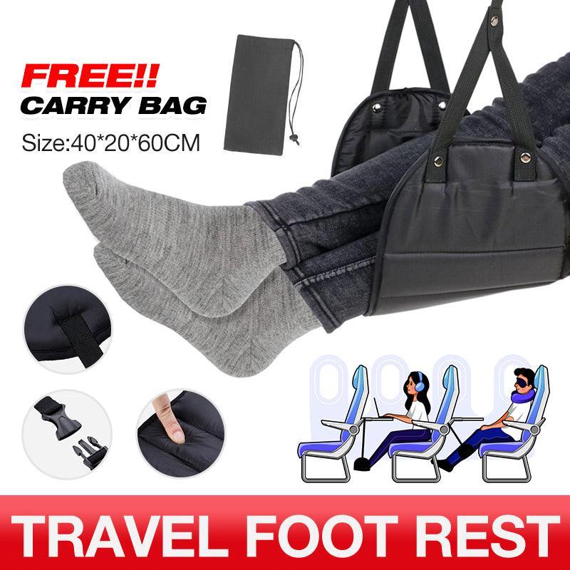 Travel Foot Rest Footrest Leg Pillow Airplane Flight Foam Cushion Sling Hammock V528-FOOTREST-BLACK-35400