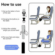 Travel Foot Rest Footrest Leg Pillow Airplane Flight Foam Cushion Sling Hammock V528-FOOTREST-BLACK-35400