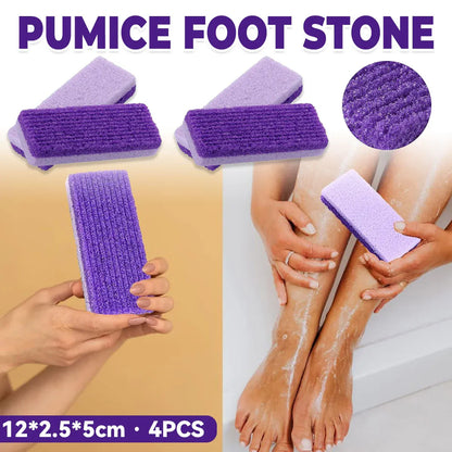 4X Pumice Foot Stone File Exfoliate Rasp Dead Skin Scrub Pedicure Remove Sands V528-FOOTRUBBINGSTONE-4PCS-31941