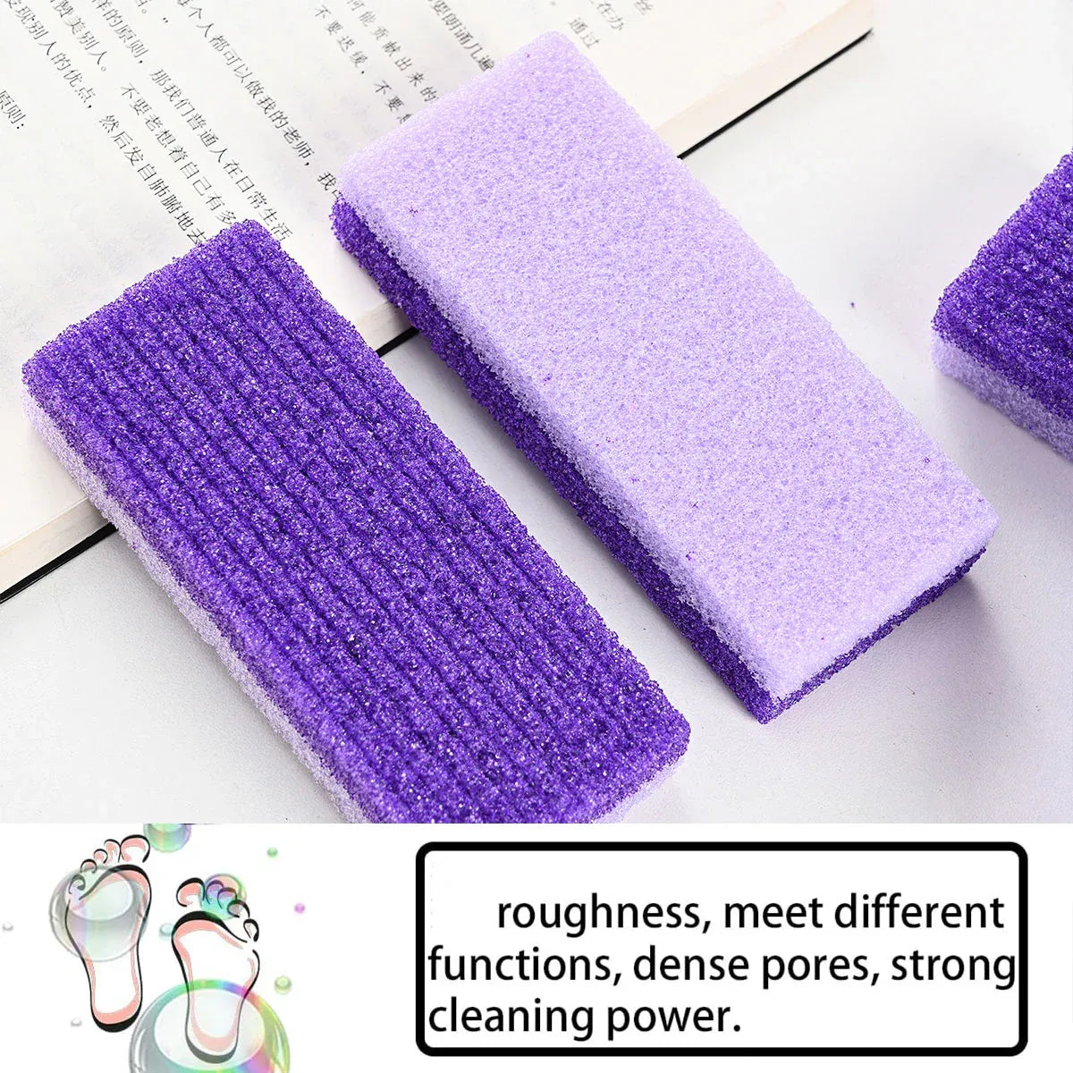 4X Pumice Foot Stone File Exfoliate Rasp Dead Skin Scrub Pedicure Remove Sands V528-FOOTRUBBINGSTONE-4PCS-31941
