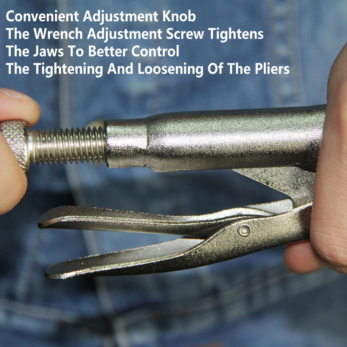 Chain Clamp Pliers Tool Multi Functional Fixed Grip Forceps Repair Maintenance V528-FORCEPS-9INCH-874057