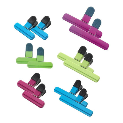 12pcs Plastic Bag Clips Food Storage Sealing Clips Snack Sealer Multi Purpose V528-FRESH-KEEPING-CLIP-12PCS-469200