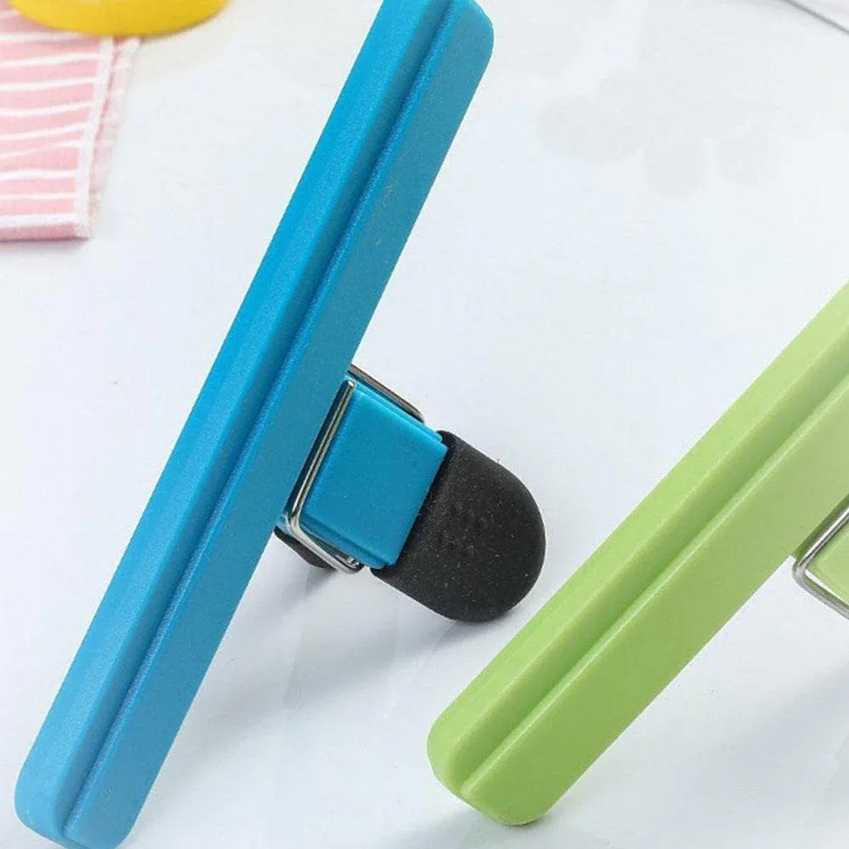 12pcs Plastic Bag Clips Food Storage Sealing Clips Snack Sealer Multi Purpose V528-FRESH-KEEPING-CLIP-12PCS-469200