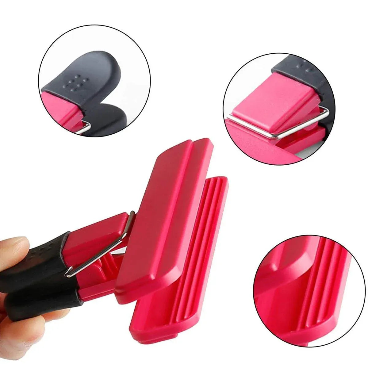 12pcs Plastic Bag Clips Food Storage Sealing Clips Snack Sealer Multi Purpose V528-FRESH-KEEPING-CLIP-12PCS-469200