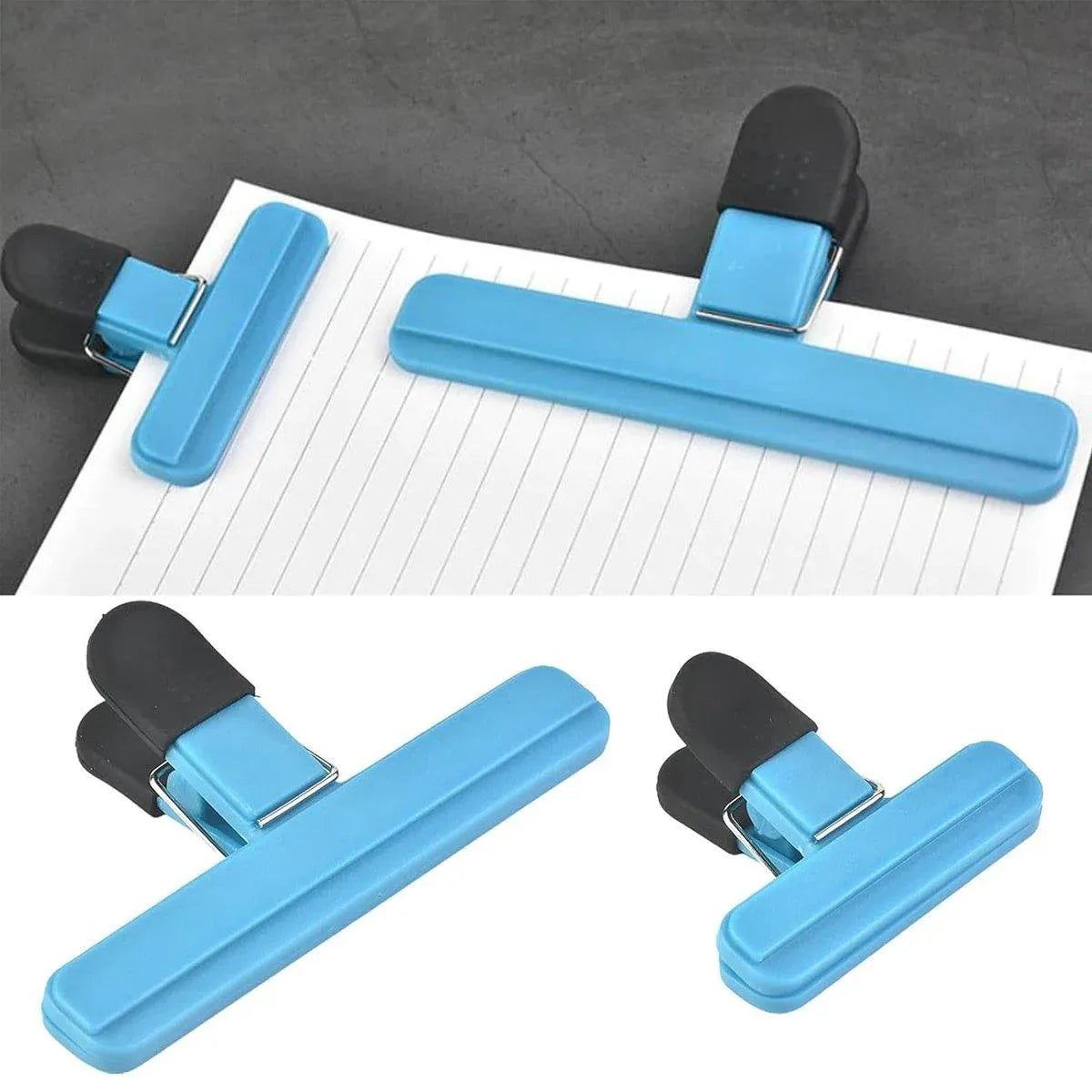 12pcs Plastic Bag Clips Food Storage Sealing Clips Snack Sealer Multi Purpose V528-FRESH-KEEPING-CLIP-12PCS-469200