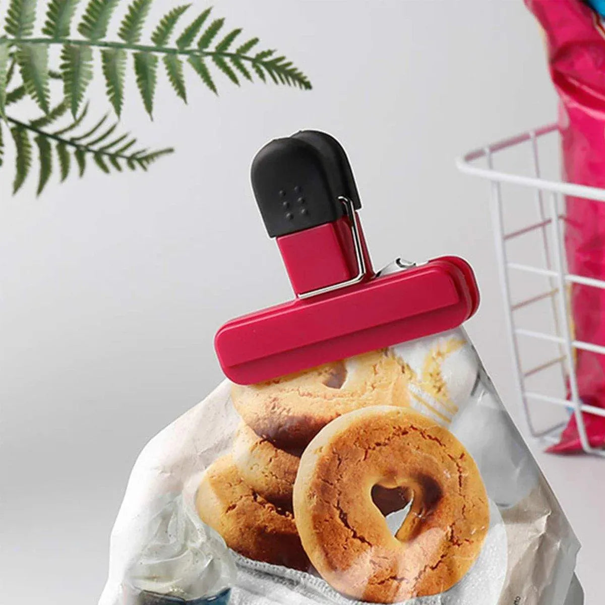 12pcs Plastic Bag Clips Food Storage Sealing Clips Snack Sealer Multi Purpose V528-FRESH-KEEPING-CLIP-12PCS-469200
