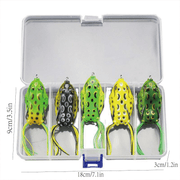 5pcs Soft Frog Lure Set Fishing Bait Frog Fake Lures for Bass Fishing Tackle V528-FROG-BAIT-5IN1BOX-256844