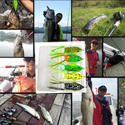 5pcs Soft Frog Lure Set Fishing Bait Frog Fake Lures for Bass Fishing Tackle V528-FROG-BAIT-5IN1BOX-256844