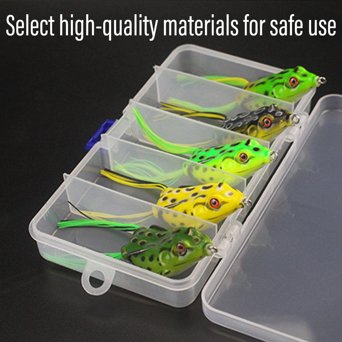 5pcs Soft Frog Lure Set Fishing Bait Frog Fake Lures for Bass Fishing Tackle V528-FROG-BAIT-5IN1BOX-256844