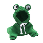 Warm Hooded Cartoon Frog Pet Clothes for Dogs and Cats Autumn Winter Vest - XXL