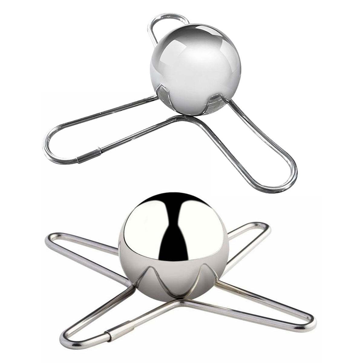 3/4 Forks Stainless Steel Ice Balls Reusable Spherical Whisky Chilling Stones - 4 Forks V528-FROZEN-BALL-SILVER-4-814329
