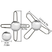 3/4 Forks Stainless Steel Ice Balls Reusable Spherical Whisky Chilling Stones - 4 Forks V528-FROZEN-BALL-SILVER-4-814329