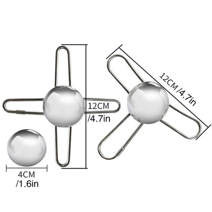 3/4 Forks Stainless Steel Ice Balls Reusable Spherical Whisky Chilling Stones - 4 Forks V528-FROZEN-BALL-SILVER-4-814329