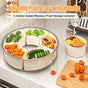 Six Compartment Rotary Fruit Plate Portable Round Snack Box with Lid for Home V528-FRUIT-479785