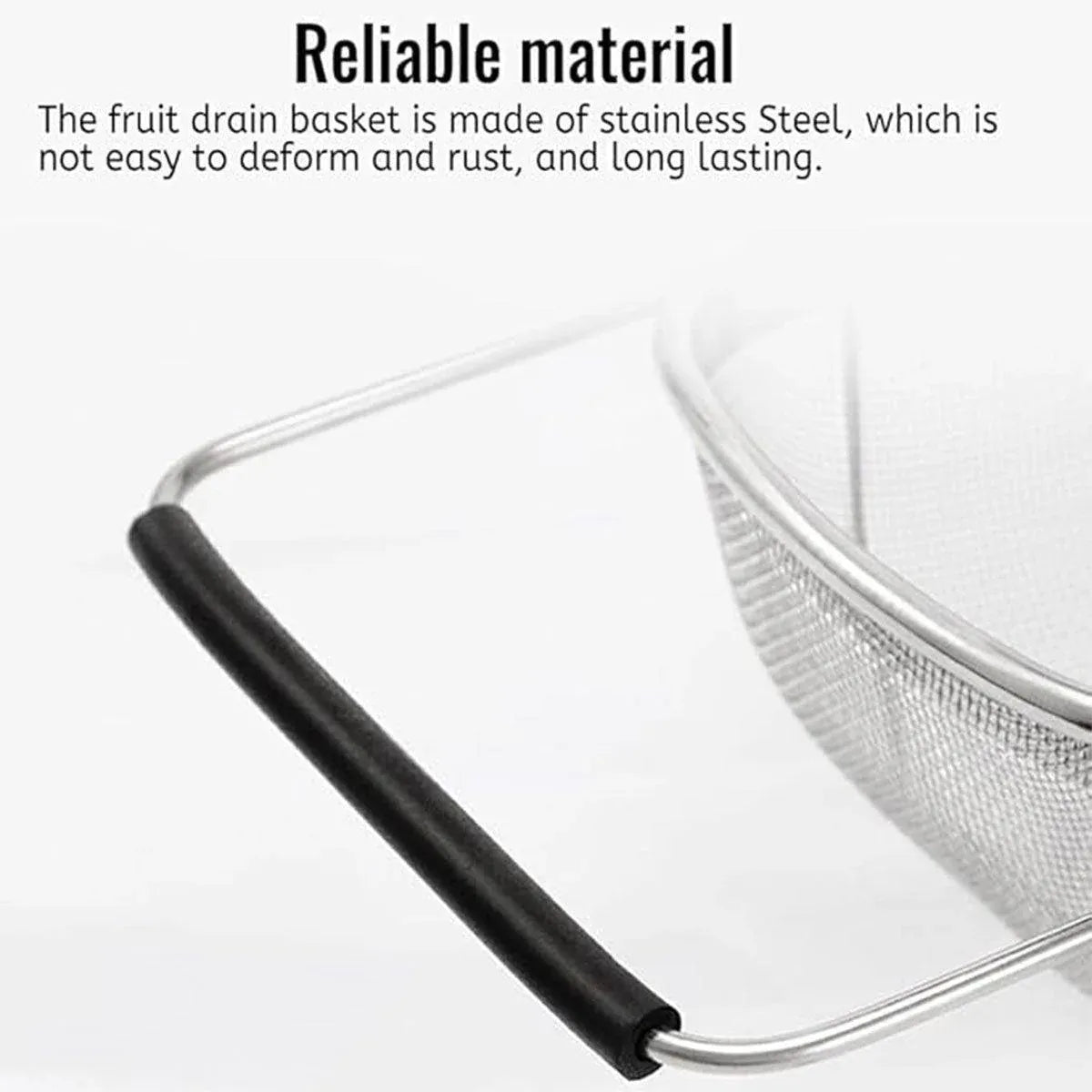 Stainless Steel Telescopic Sink Basket Multi Purpose Fruit Vegetable Strainer V528-FRUIT-BASKET-824570
