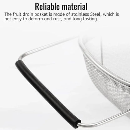 Stainless Steel Telescopic Sink Basket Multi Purpose Fruit Vegetable Strainer V528-FRUIT-BASKET-824570