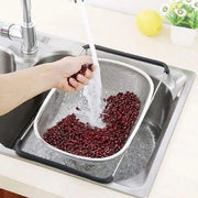 Stainless Steel Telescopic Sink Basket Multi Purpose Fruit Vegetable Strainer V528-FRUIT-BASKET-824570