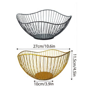 Large Iron Fruit Storage Basket Home Decor Snack Candy Plate Living Room Basket - Black V528-FRUIT-BASKET-BLACK-199667