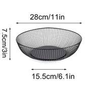 Multi Functional Wire Storage Basket Fruit Vegetable Holder for Kitchen Counter V528-FRUIT-BASKET-BLACK-973851