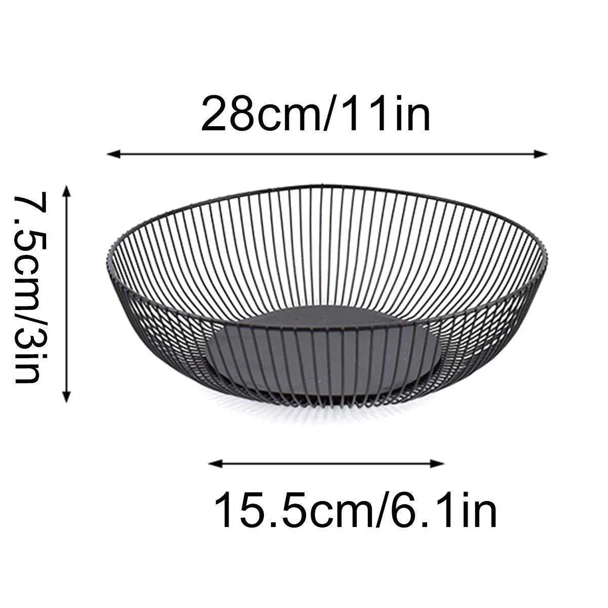 Multi Functional Wire Storage Basket Fruit Vegetable Holder for Kitchen Counter V528-FRUIT-BASKET-BLACK-973851