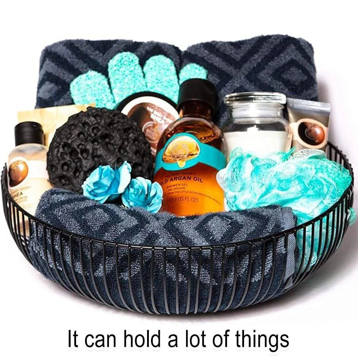 Multi Functional Wire Storage Basket Fruit Vegetable Holder for Kitchen Counter V528-FRUIT-BASKET-BLACK-973851