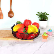 Multi Functional Wire Storage Basket Fruit Vegetable Holder for Kitchen Counter V528-FRUIT-BASKET-BLACK-973851