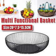 Multi Functional Wire Storage Basket Fruit Vegetable Holder for Kitchen Counter V528-FRUIT-BASKET-BLACK-973851