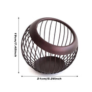 Creative Iron Melon Fruit Basket Capsule Holder Coffee Rack Dried Fruit Storage V528-FRUIT-BASKET-BROWN-199509