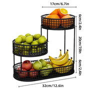 Luxury Multi-Layer Fruit Basket Snack Storage Rack Living Room Coffee Table - Gold V528-FRUIT-BASKET-GOLD-264564