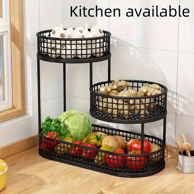 Luxury Multi-Layer Fruit Basket Snack Storage Rack Living Room Coffee Table - Gold V528-FRUIT-BASKET-GOLD-264564