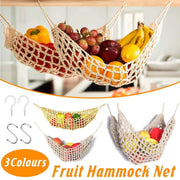 Under Desk Hanging Fruit Basket Kitchen Storage Net Home Organizer for Fruits - Yellow V528-FRUIT-BASKET-LIGHT-YELLOW-993428
