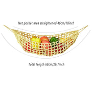 Under Desk Hanging Fruit Basket Kitchen Storage Net Home Organizer for Fruits - Yellow V528-FRUIT-BASKET-LIGHT-YELLOW-993428