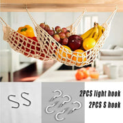 Under Desk Hanging Fruit Basket Kitchen Storage Net Home Organizer for Fruits - Yellow V528-FRUIT-BASKET-LIGHT-YELLOW-993428
