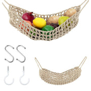 Under Desk Hanging Fruit Basket Kitchen Storage Net Home Organizer for Fruits - Yellow V528-FRUIT-BASKET-LIGHT-YELLOW-993428