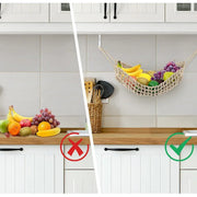 Under Desk Hanging Fruit Basket Kitchen Storage Net Home Organizer for Fruits - White V528-FRUIT-BASKET-OFF-WHITE-937826