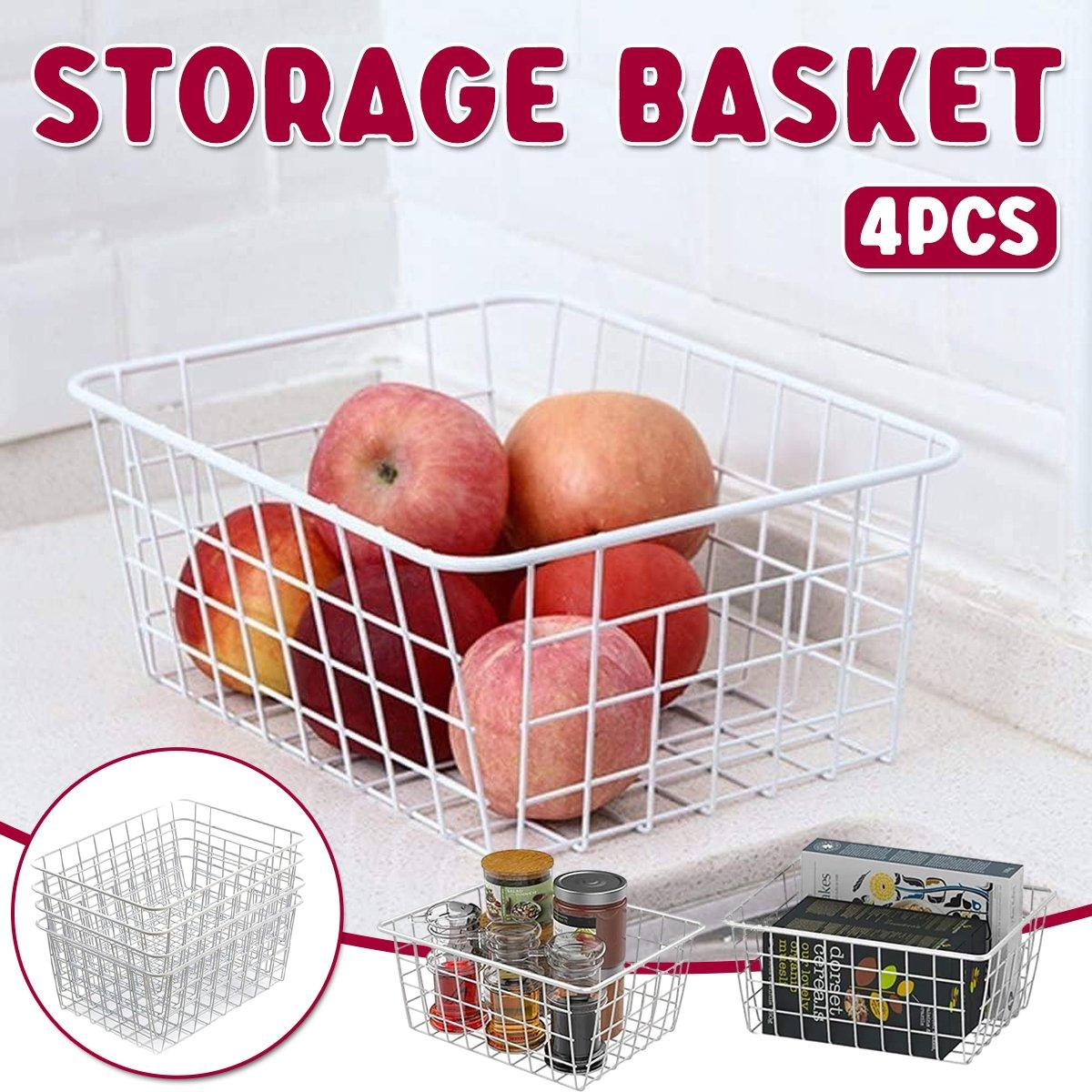 4pcs Fruit Basket Storage Baskets for Kitchen Organization Home Storage Solution V528-FRUIT-BASKET-WHITE-S-4PCS-253104