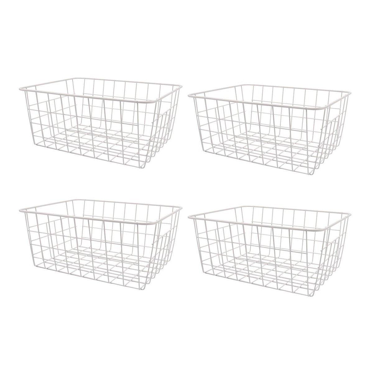4pcs Fruit Basket Storage Baskets for Kitchen Organization Home Storage Solution V528-FRUIT-BASKET-WHITE-S-4PCS-253104